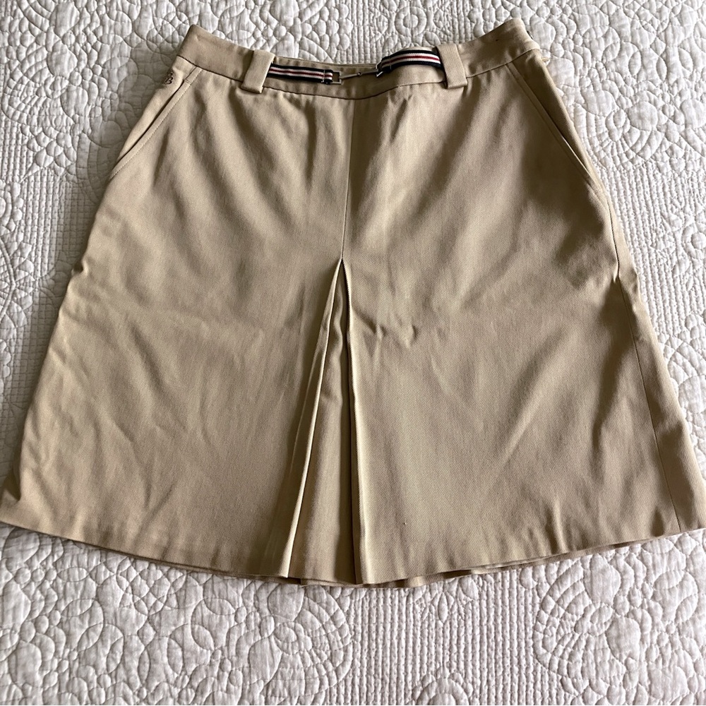 EUC Brooks Brothers khaki cotton A line skirt
